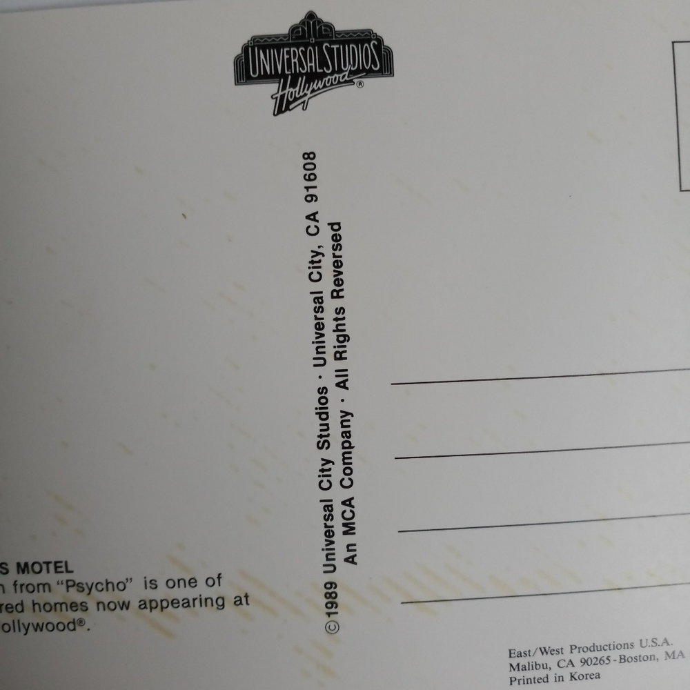 VTG 1989 BATES MOTEL POST CARD - Picture 3 of 4